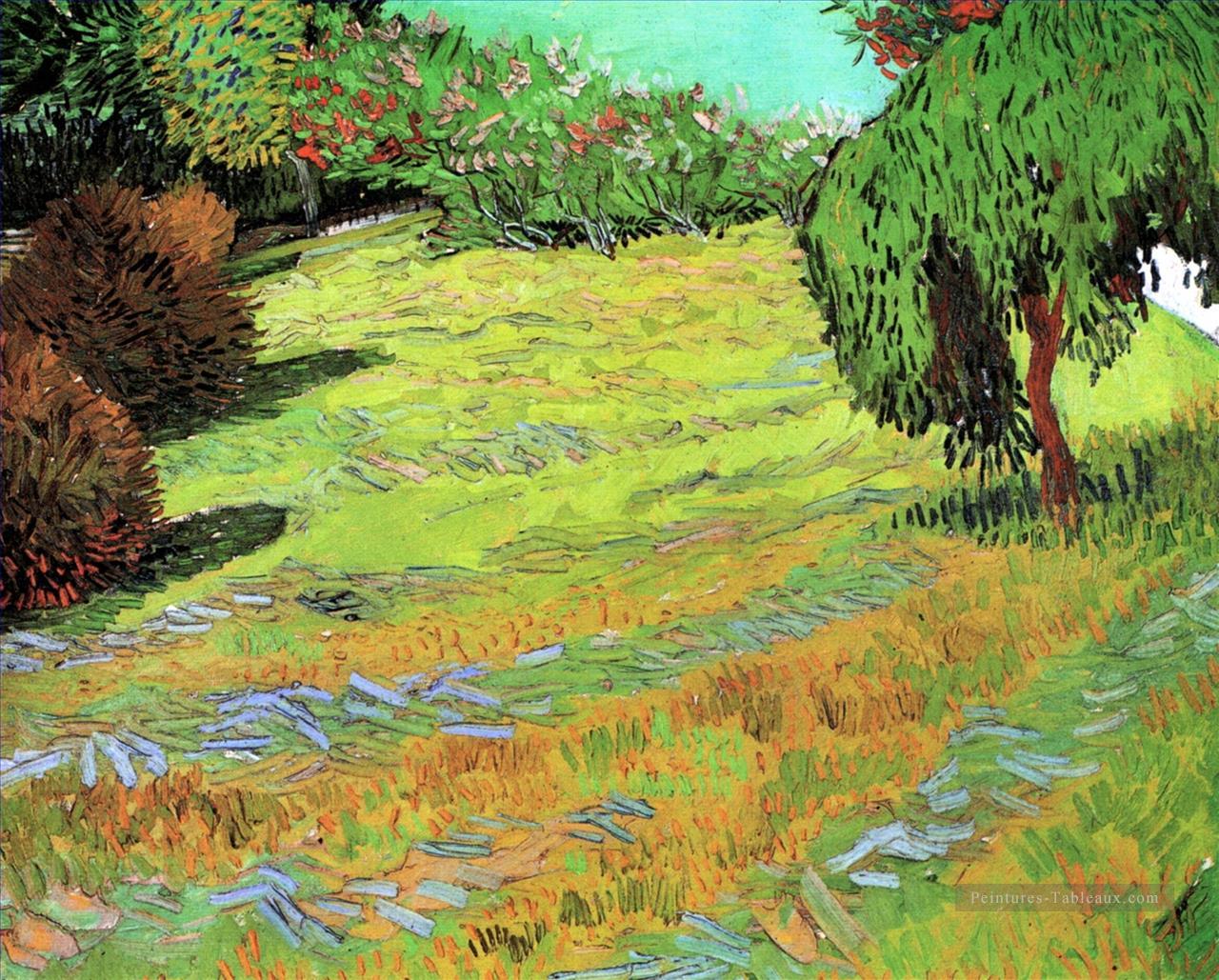 Pelouse ensoleillée dans un parc public Vincent van Gogh Peintures à l'huile